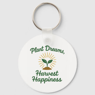 Plant Dreams Harvest Happiness Key Ring