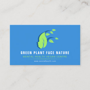 Plant Face Nature Vegan Business Card
