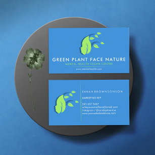 Plant Face Nature Vegan Business Card