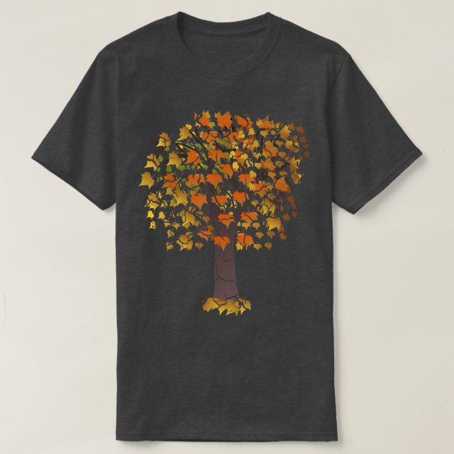 Plant Flower Tree Garden Autumn Distressed  T-Shirt (Design Front)