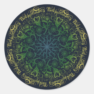Plant for Pollinators fun gardener gardening art Classic Round Sticker