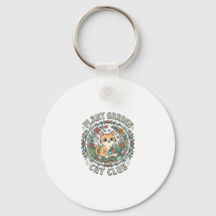 Plant Garden Cat Funny Cat Lover Design - Plant Ga Key Ring