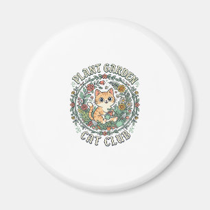 Plant Garden Cat Funny Cat Lover Design - Plant Ga Magnet