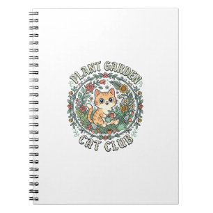 Plant Garden Cat Funny Cat Lover Design - Plant Ga Notebook
