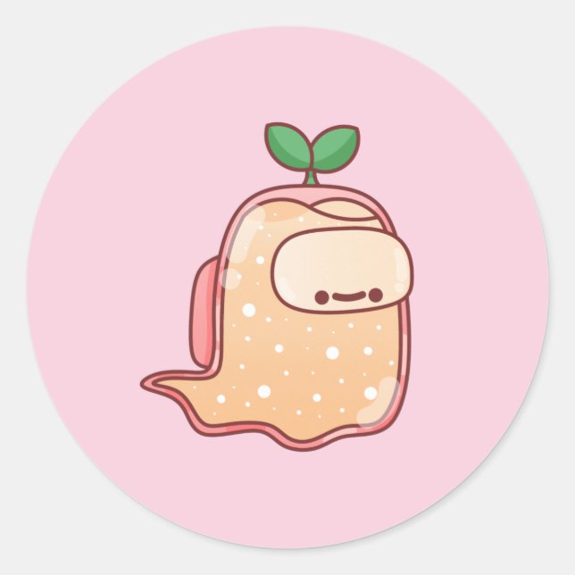Plant Ghost Classic Round Sticker (Front)
