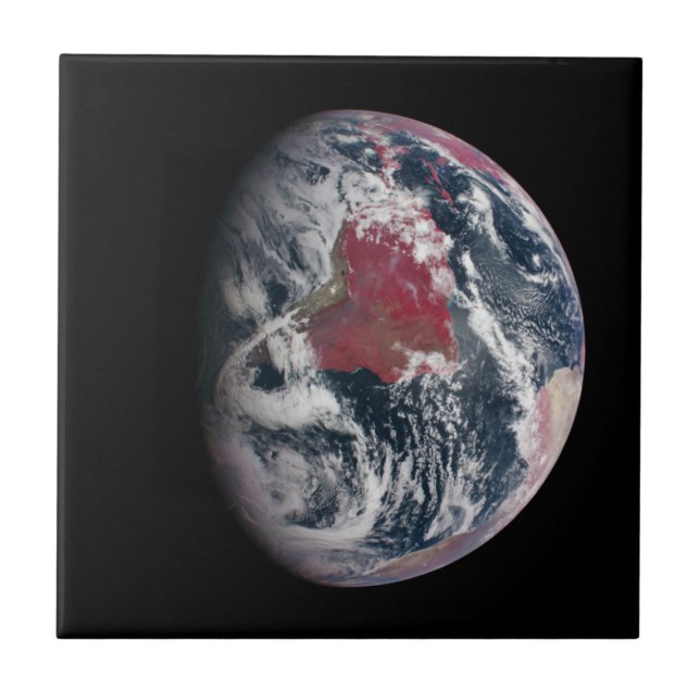 Plant Growth On Planet Earth. Ceramic Tile (Front)