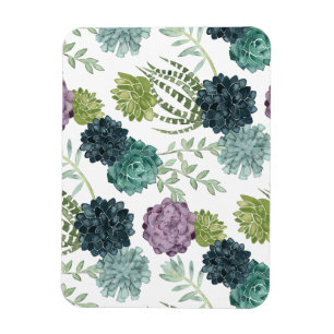Plant Happiness Collection Succulent Pattern Magnet