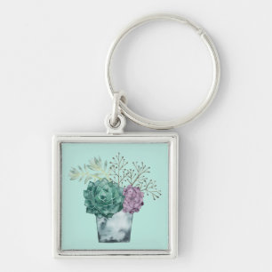Plant Happiness Collection   Succulents Key Ring