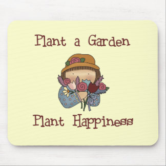 Plant Happiness Gardening Tshirts and Gifts Mouse Pad