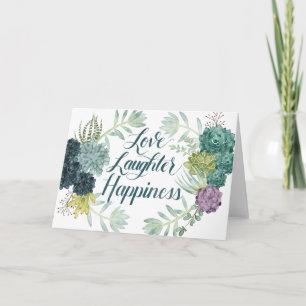 Plant Happiness   Love Laughter Happiness Card