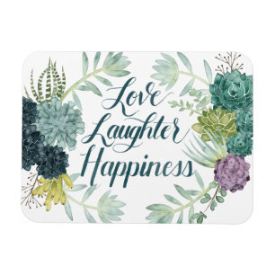 Plant Happiness   Love Laughter Happiness Magnet