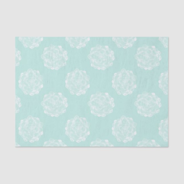 Plant Happiness | Pastel Succulent Pattern Tissue Paper (Front)