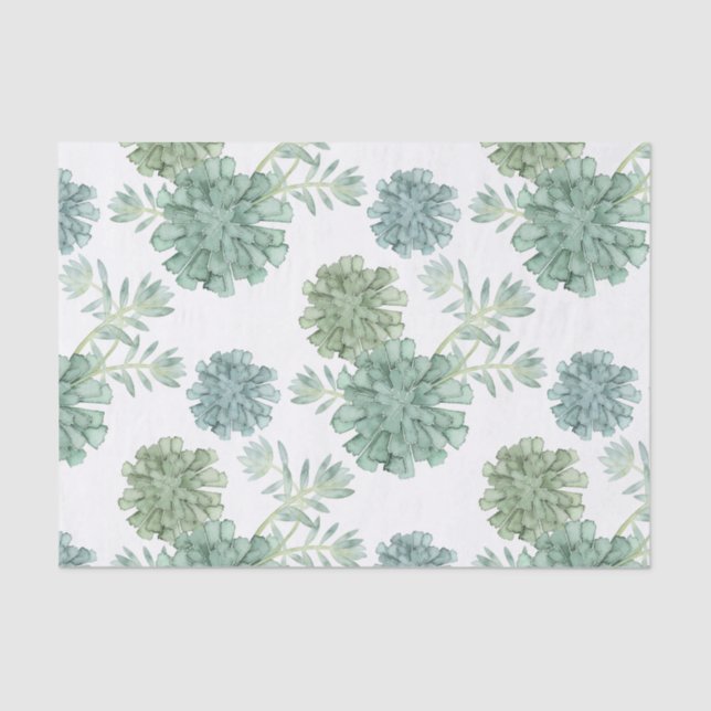 Plant Happiness | Succulent Pattern Tissue Paper (Front)