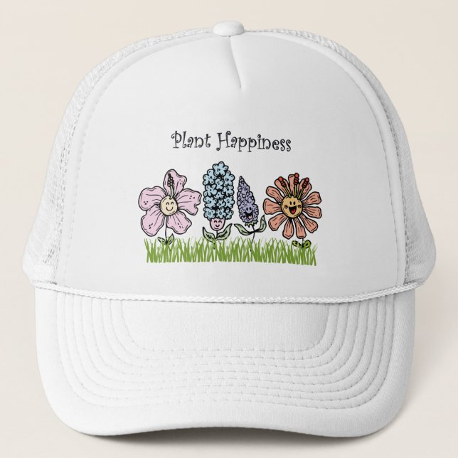 Plant Happiness Trucker Hat (Front)