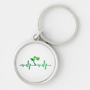 Plant Heartbeat - Botany Botanist Gardening Plant Key Ring