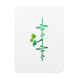 Plant Heartbeat - Botany Botanist Gardening Plant Magnet
