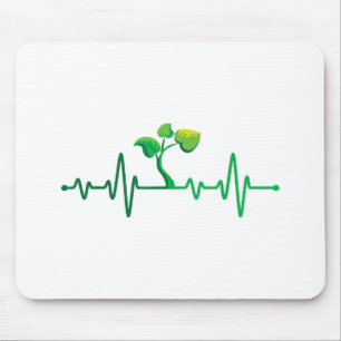 Plant Heartbeat - Botany Botanist Gardening Plant  Mouse Pad