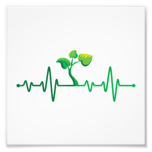 Plant Heartbeat - Botany Botanist Gardening Plant Photo Print