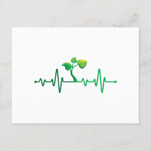 Plant Heartbeat - Botany Botanist Gardening Plant Postcard