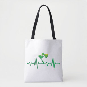 Plant Heartbeat - Botany Botanist Gardening Plant  Tote Bag