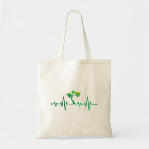 Plant Heartbeat - Botany Botanist Gardening Plant Tote Bag