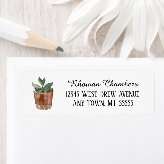 Plant In A Pot Return Address Return Address Label (Insitu)