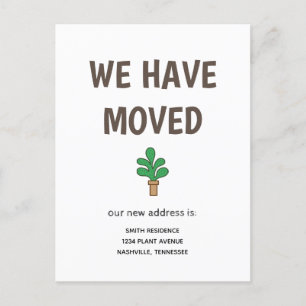 Plant in a Pot We have Moved Announcement Postcard