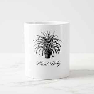 Plant Lady Black and White Speciality Mug