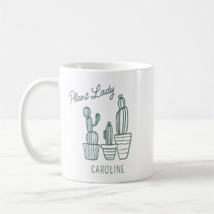 Plant Lady Cactus Succulent Gardening Lover Name Coffee Mug