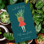 Plant Lady Christmas Rectangular Sticker<br><div class="desc">Deck the halls with more plants! 
The perfect Christmas sticker to add to your gift bags or packages.</div>