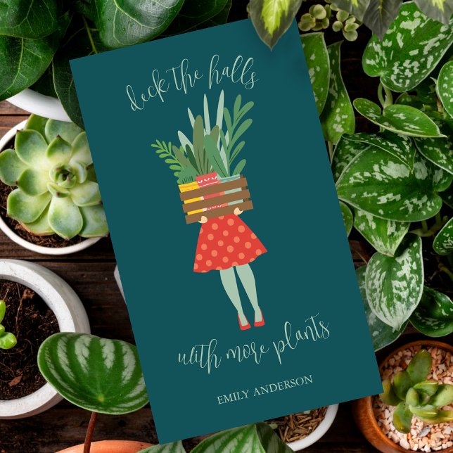 Plant Lady Christmas Rectangular Sticker (Creator Uploaded)