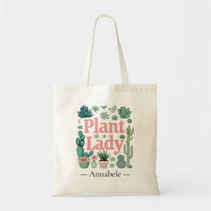 Plant Lady Cute Personalised Tote Bag
