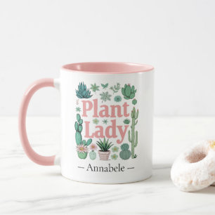 Plant Lady Cute Personalized Two-Tone Coffee Mug