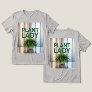 Plant Lady Fern Silver Pot  Tri-Blend Shirt