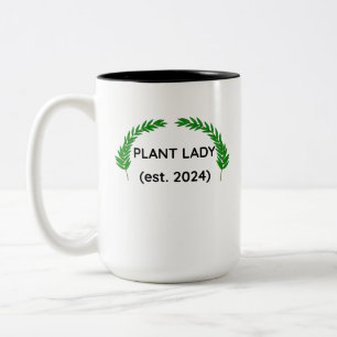 Plant Lady Plant Parent Life Design Two-Tone Coffee Mug