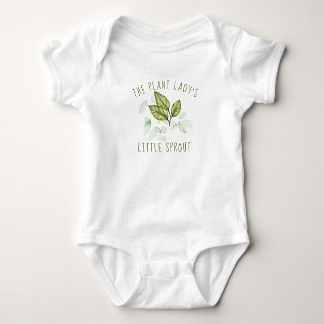 Plant Lady's Little Sprout  Baby Bodysuit (Front)