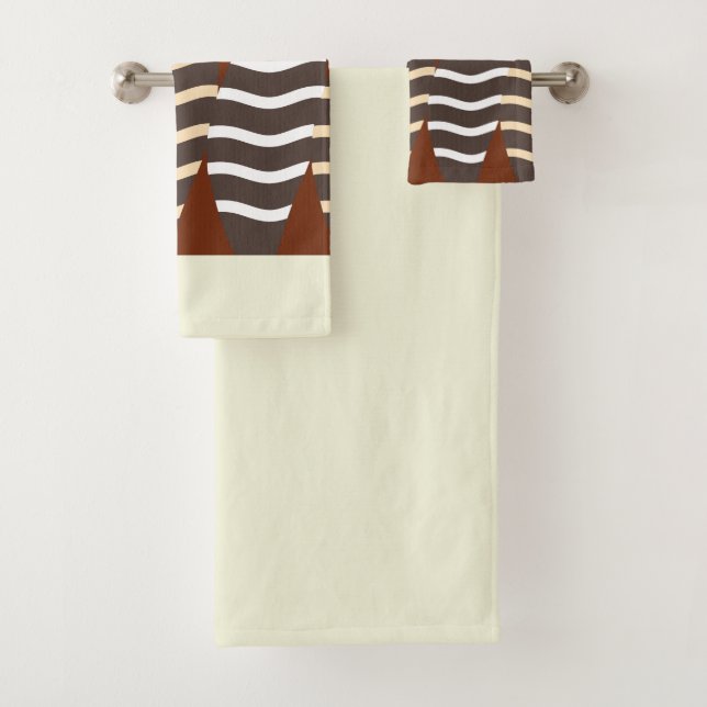 Plant Leaves Abstract Bath Towel Set (Insitu)