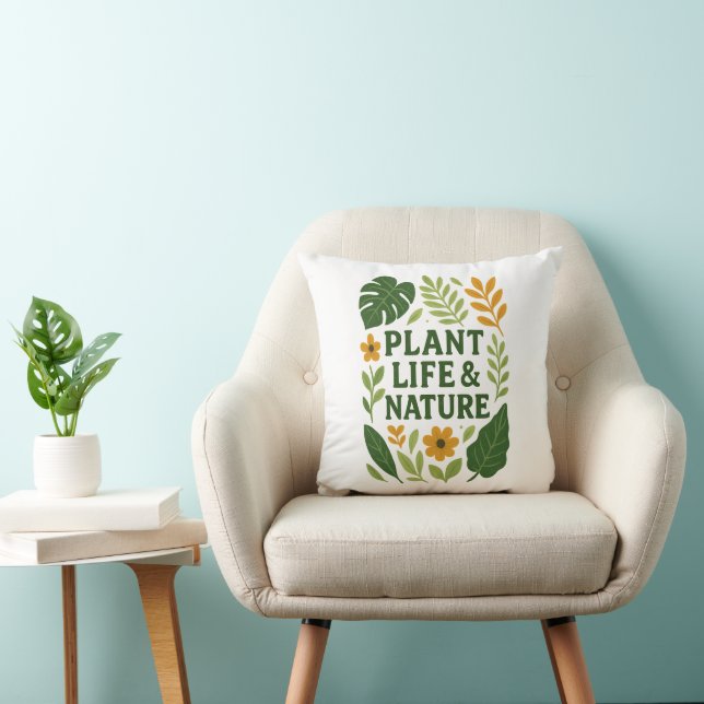 Plant Life & Nature – Botanical Design Cushion (Chair)