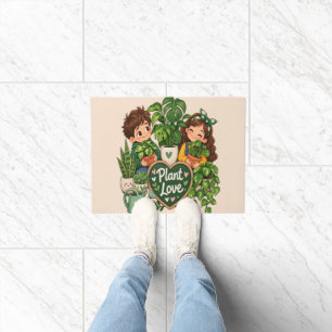 Plant Love Cute Plant Lover Gardening Design Doormat