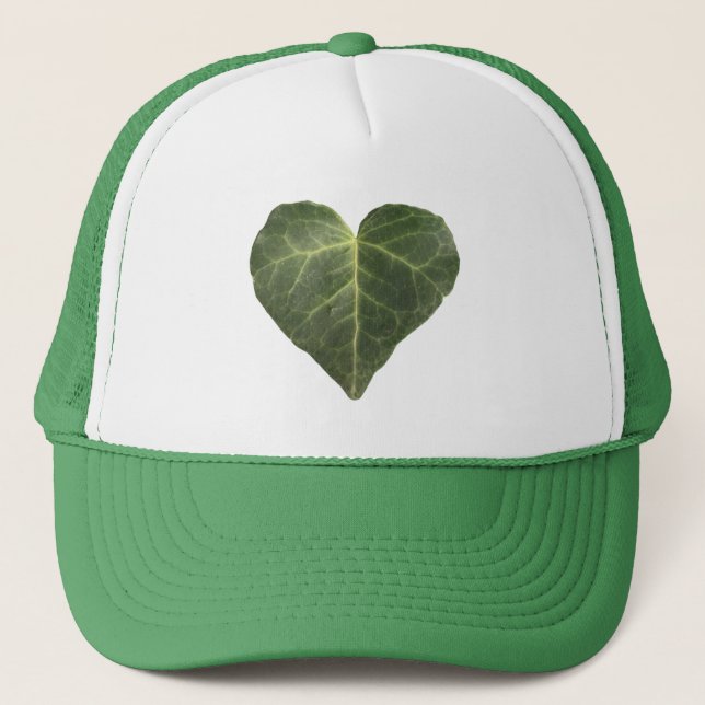 Plant Love - Heart Leaf Botanical Cute Garden  Trucker Hat (Front)