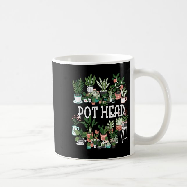 Plant Lover And Gardener_ Pot Head Succulent Short Coffee Mug (Right)