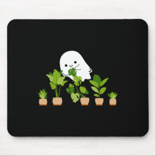 Plant Lover Cute Halloween Ghost Gift Mouse Pad