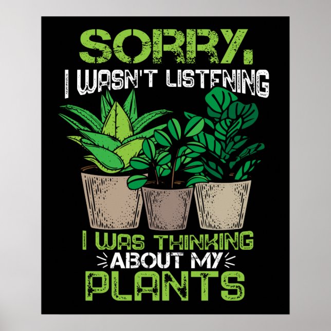 Plant Lover Florist Gift Women Gardening Plants Poster (Front)