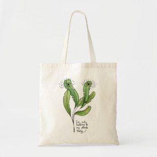 Plant lover pun funny introvert gardener tote bag