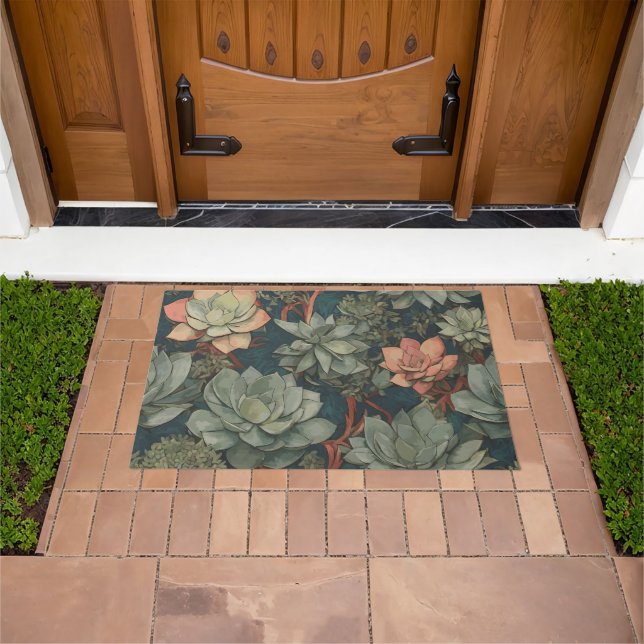 Plant Lover Succulents Pattern Doormat (Outdoor)