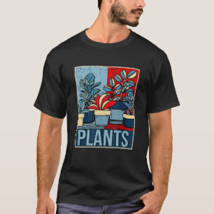 Plant Lover Women Florist Gardening Mum Retro Plan T-Shirt