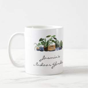 Plant Lovers Green Houseplants Personalized Coffee Mug