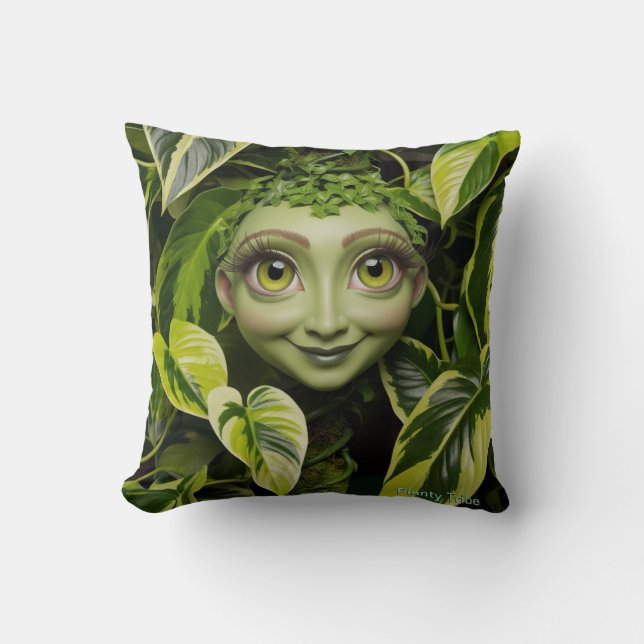 Plant Lovers Throw Pillow (Front)