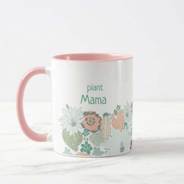Plant Mama Cactus Succulents Personalise Mug (Left)