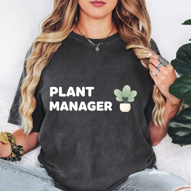 Plant Manager Funny Green Plant Pot Design T-Shirt (Creator Uploaded)
